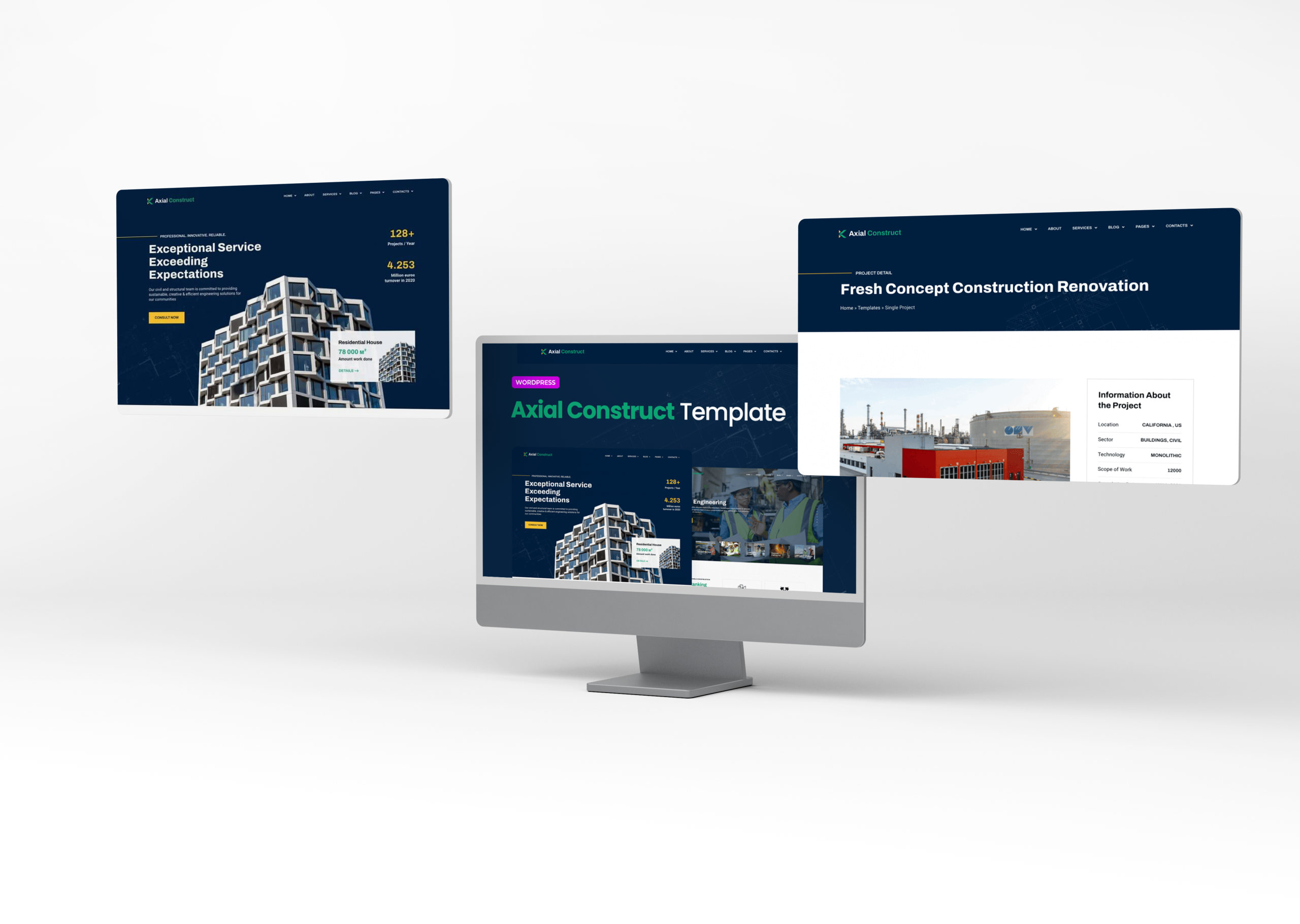 Free Website Template Presentation Mockup scaled